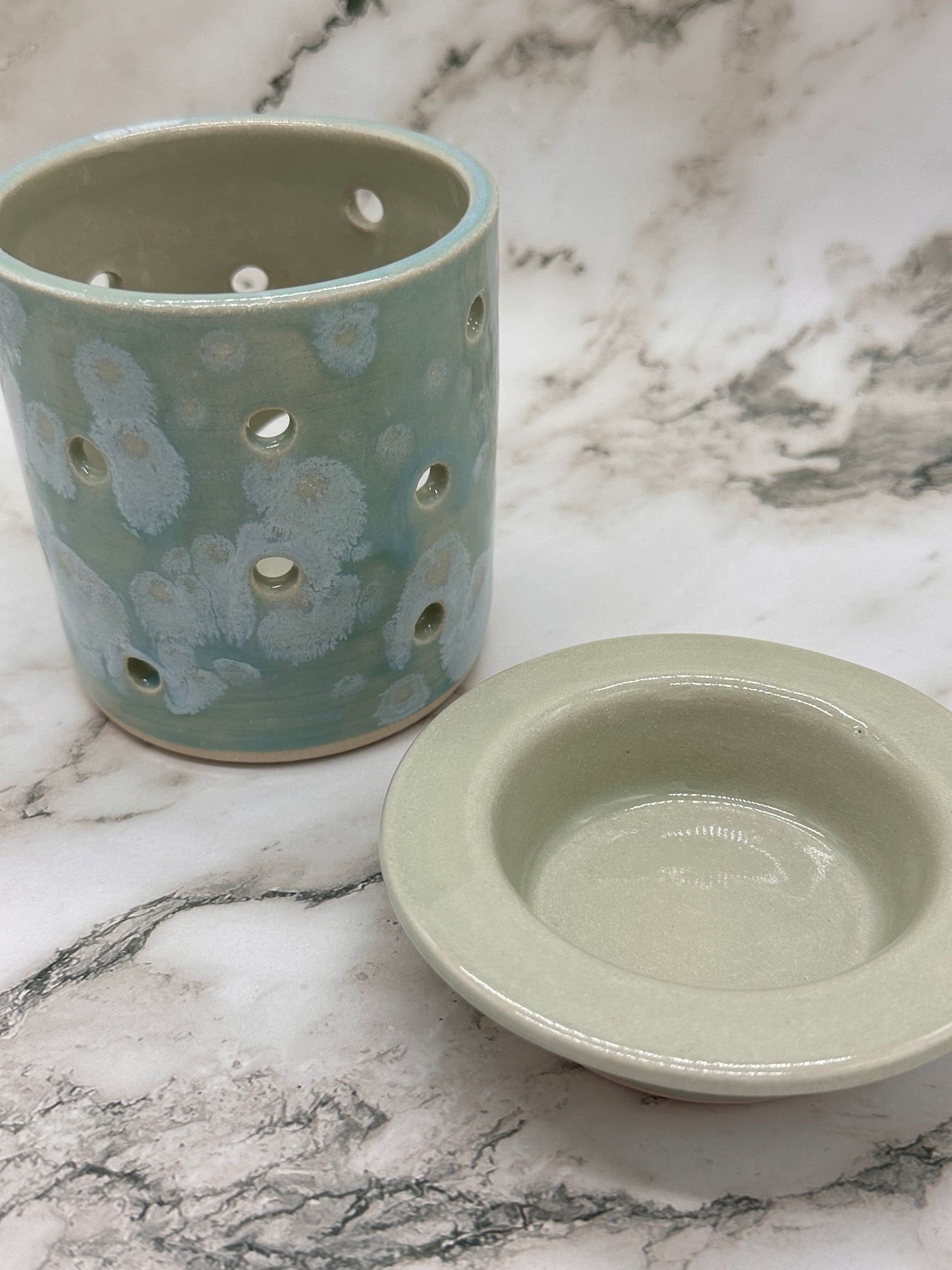 Wax Melt Burner - Celadon Bloom