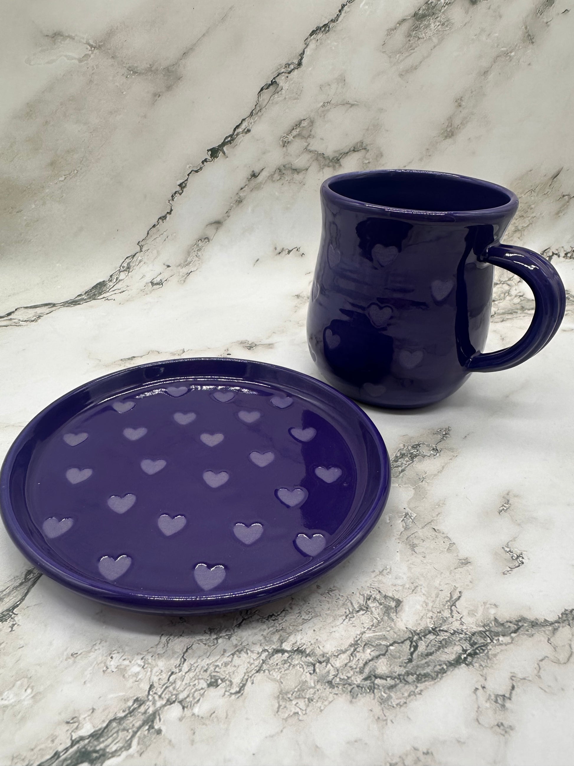 Purple hearts ‘Tea and cake’