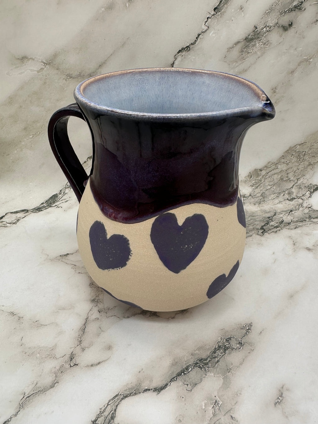 Heart print large jug