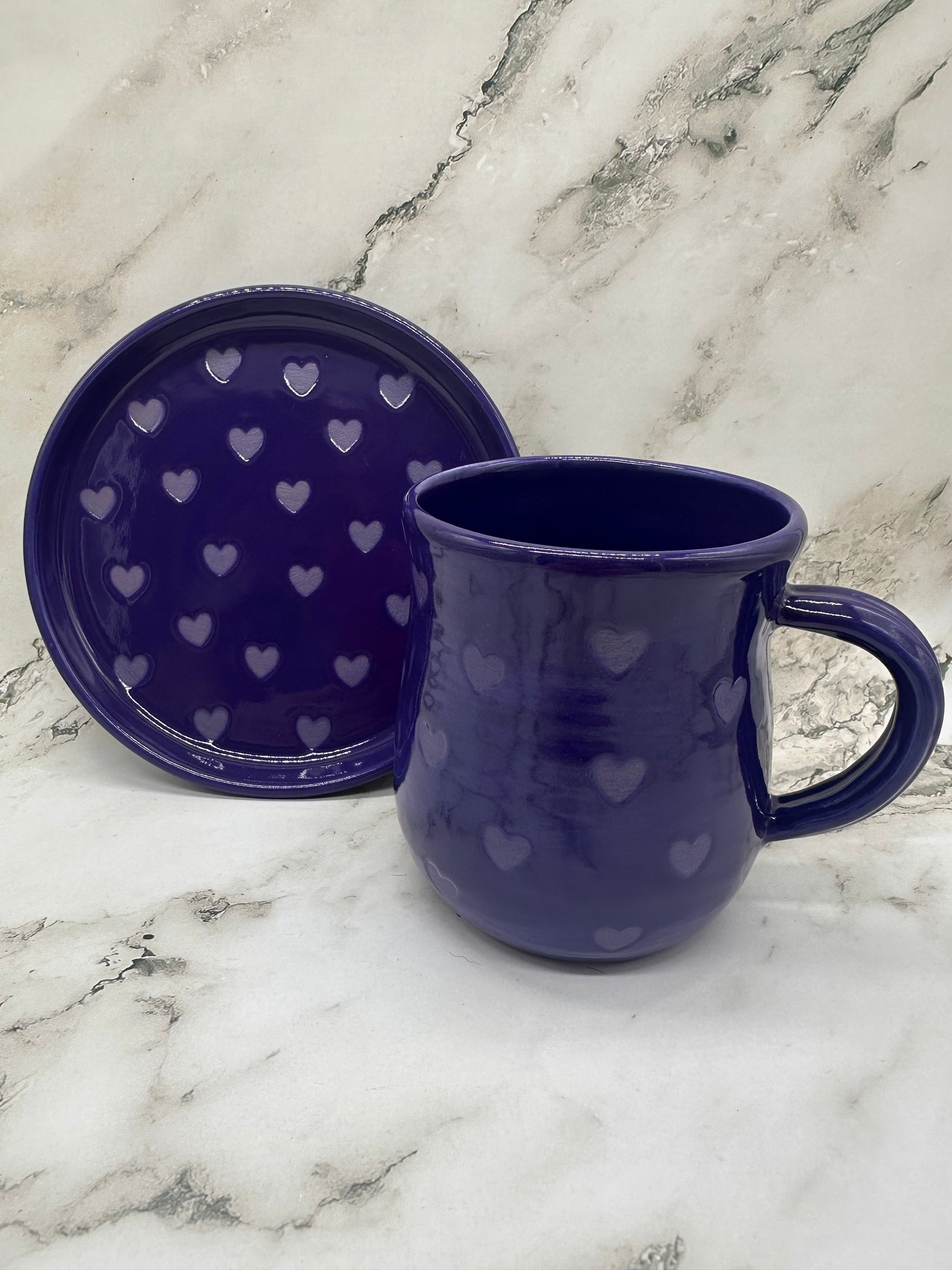 Purple hearts ‘Tea and cake’